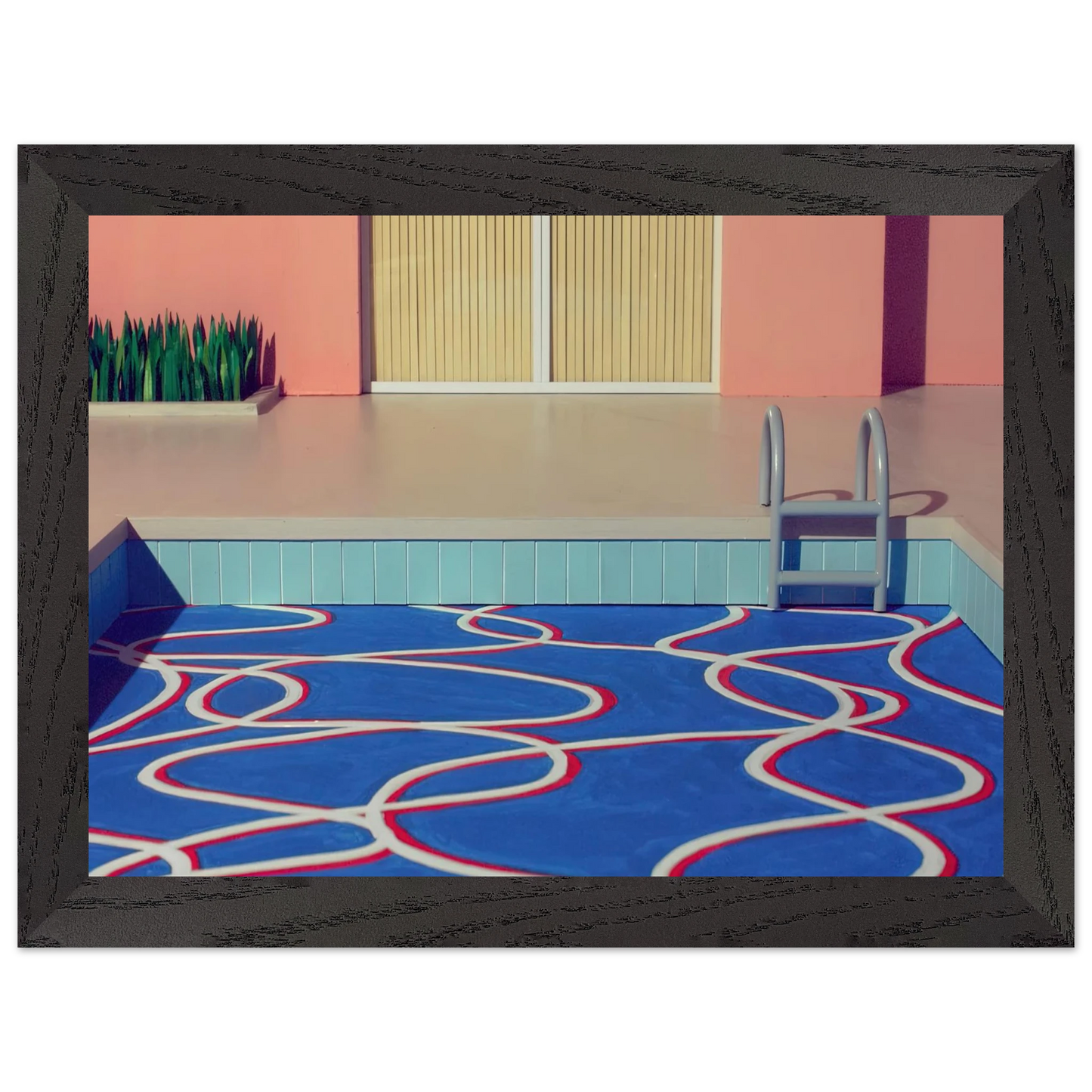 David Hockney - David Hockney Wall art - 28x43  cm / XL (11x17 inches) - Premium Wooden Framed Poster With Fine Art Paper-canvas - Wood frame