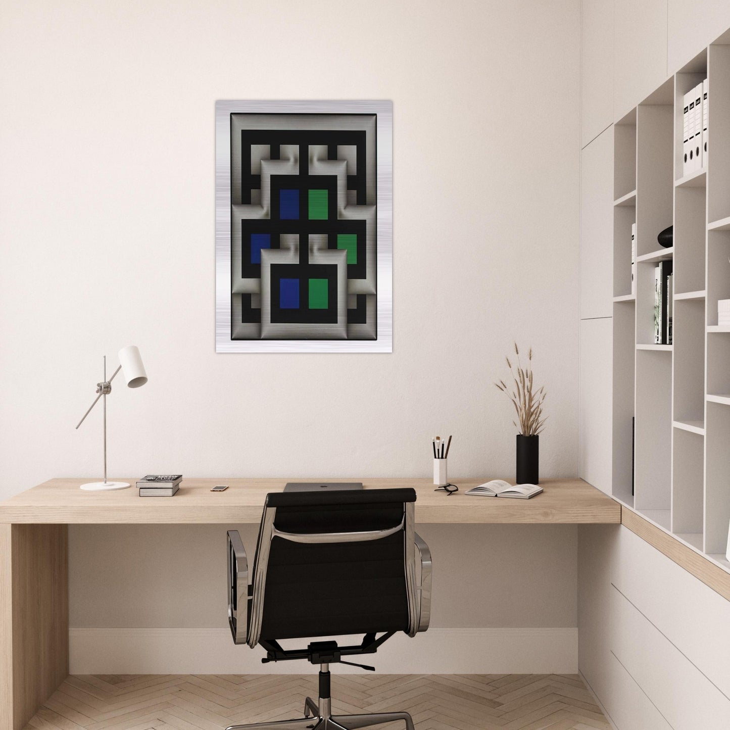 Sararas XX - 1981 - Omar Rayo Brushed Aluminum Print - 70x100 cm / 28x40 inches | Omar Rayo Aluminum Print | Omar Rayo Prints
