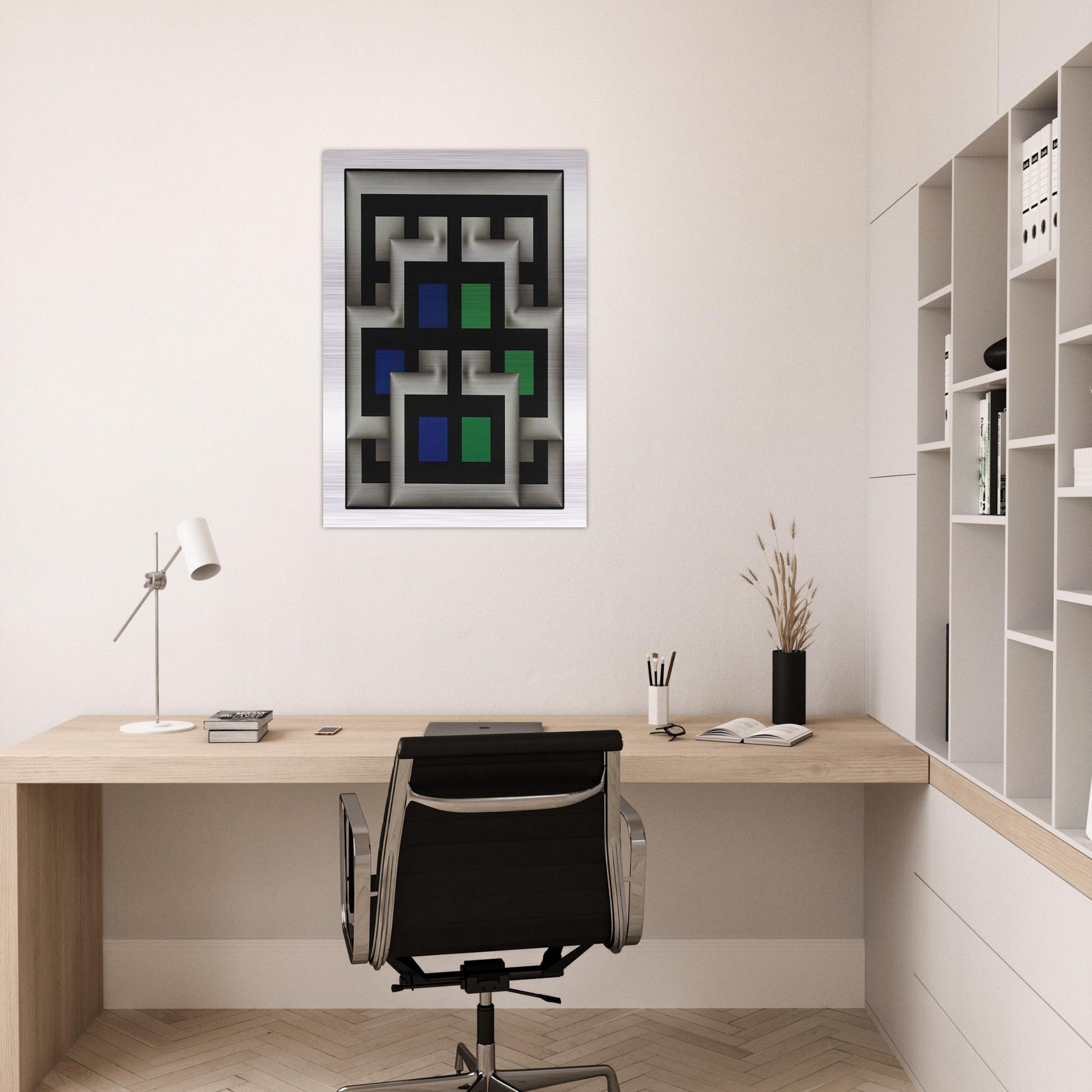 Sararas XX - 1981 - Omar Rayo Brushed Aluminum Print - 70x100 cm / 28x40 inches | Omar Rayo Aluminum Print | Omar Rayo Prints