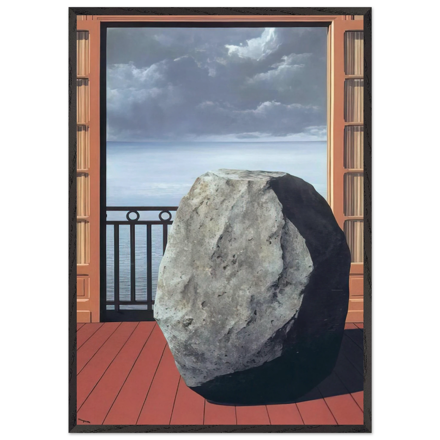 INVISIBLE WORLD 1954 - Rene Magritte 70x100 cm / 28x40 inches Framed Art Print – Black Wooden Frame