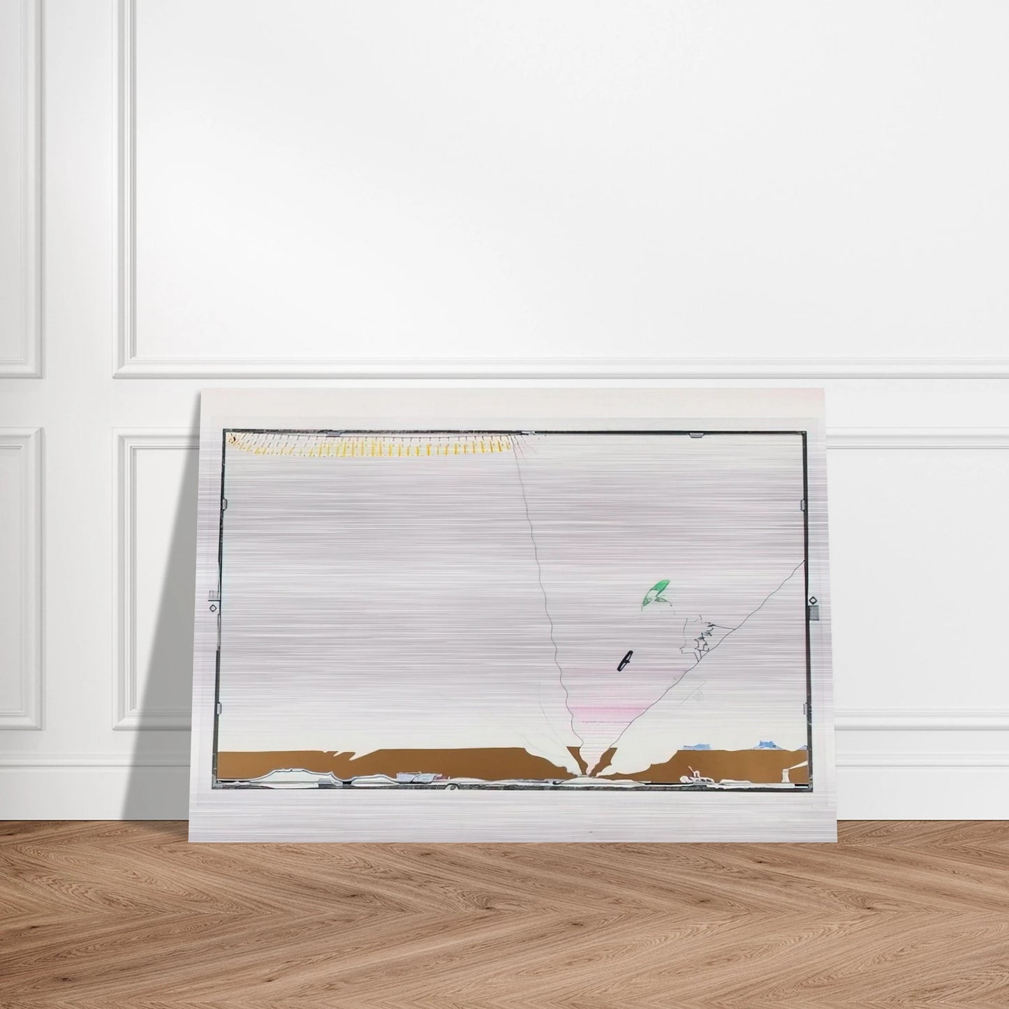 Sea Behind Battle of Iceland Glass - 1970 - Dieter Roth Brushed Aluminum Print - 70x100 cm / 28x40 inches | Dieter Roth Aluminum Print | Dieter Roth Prints