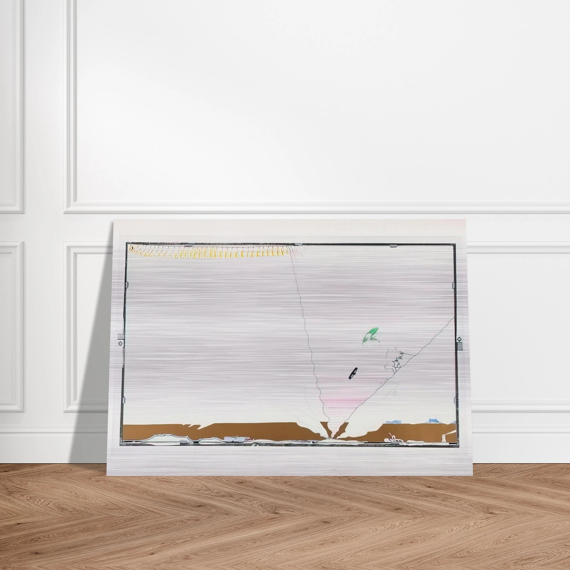 Sea Behind Battle of Iceland Glass - 1970 - Dieter Roth Brushed Aluminum Print - 70x100 cm / 28x40 inches | Dieter Roth Aluminum Print | Dieter Roth Prints