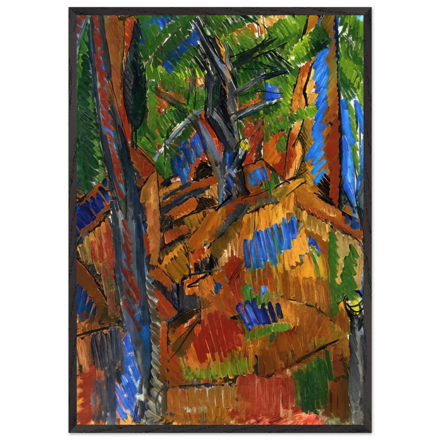 TREES 1913 - Raoul Dufy 70x100 cm / 28x40 inches Framed Art Print – Black Wooden Frame