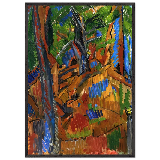 TREES 1913 - Raoul Dufy 70x100 cm / 28x40 inches Framed Art Print – Black Wooden Frame