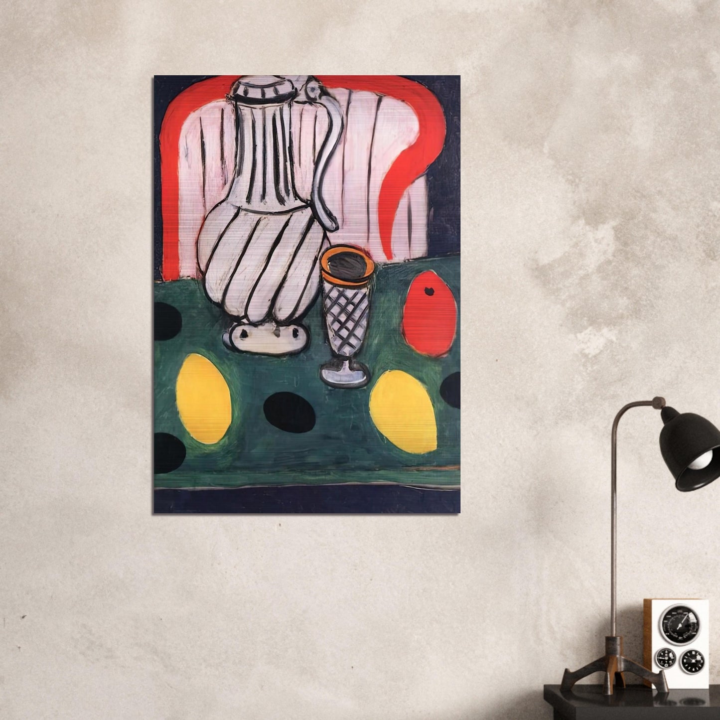 TIN PITCHER LEMON AND ARMCHAIR 1939 - Henri Matisse Brushed Aluminum Print - 70x100 cm / 28x40 inches | Henri Matisse Aluminum Print | Henri Matisse Prints