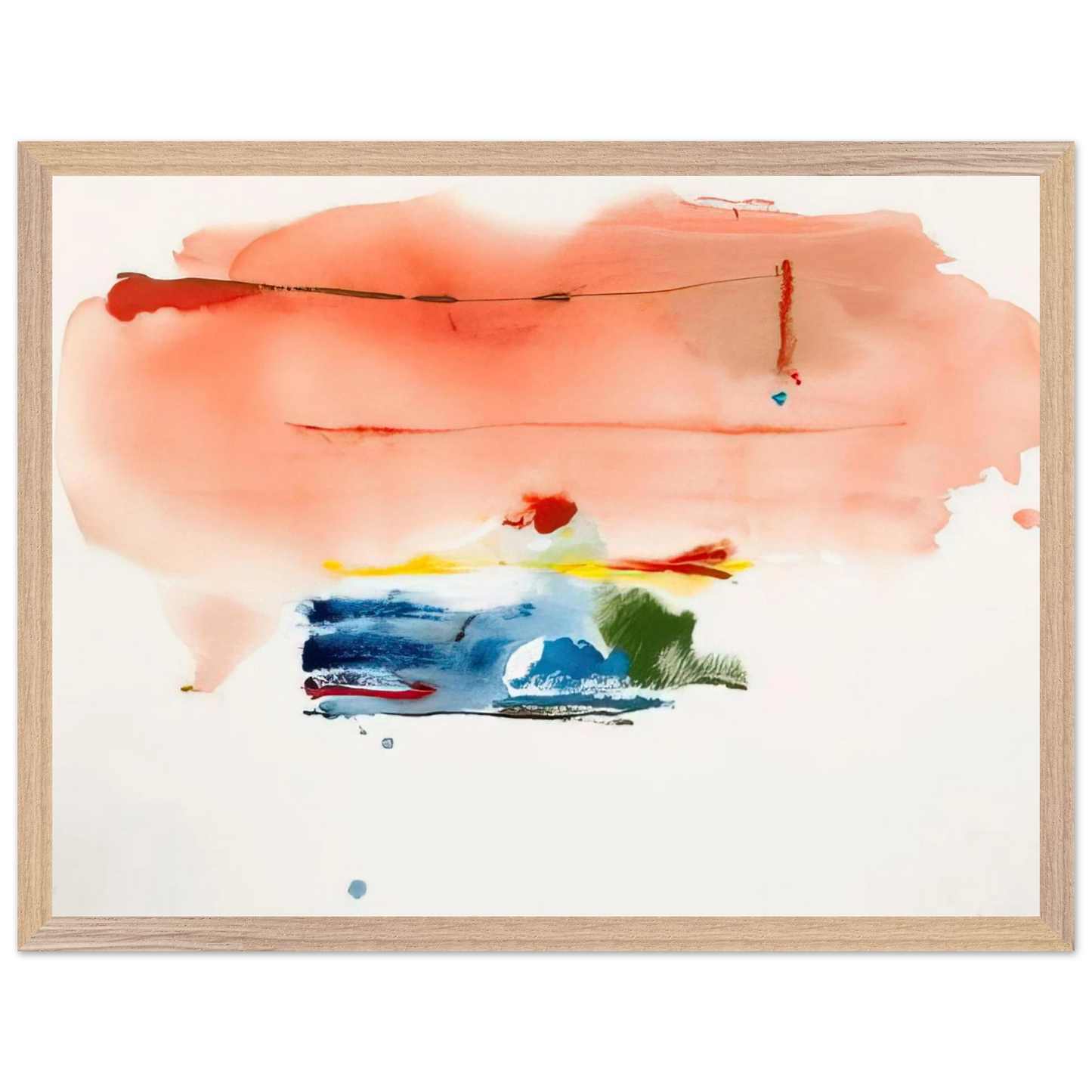 Helen Frankenthaler - Santa Fe II - 1986 Wall art - 30x40 cm / 12x16 inches - Premium Wooden Framed Poster With Fine Art Paper-canvas - White frame