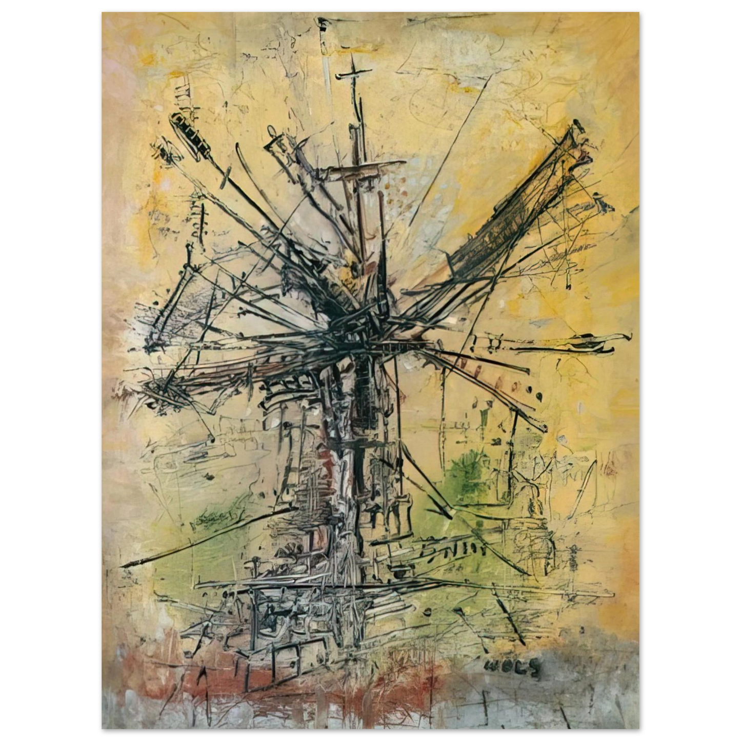 Wols - The Windmill - 1951  75x100 cm / 30x40inches Fine Art Poster