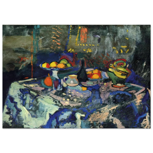 STILL LIFE WITH VASE BOTTLE AND FRUIT - Henri Matisse Brushed Aluminum Print - 70x100 cm / 28x40 inches | Henri Matisse Aluminum Print | Henri Matisse Prints