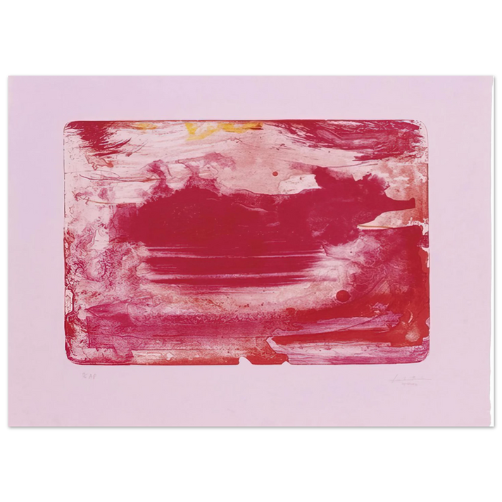 Helen Frankenthaler - The Red Sea - 1982 Wall art - 20x25 cm / 8x10 inches - Premium Wooden Framed Poster With Fine Art Paper-canvas - Wood frame