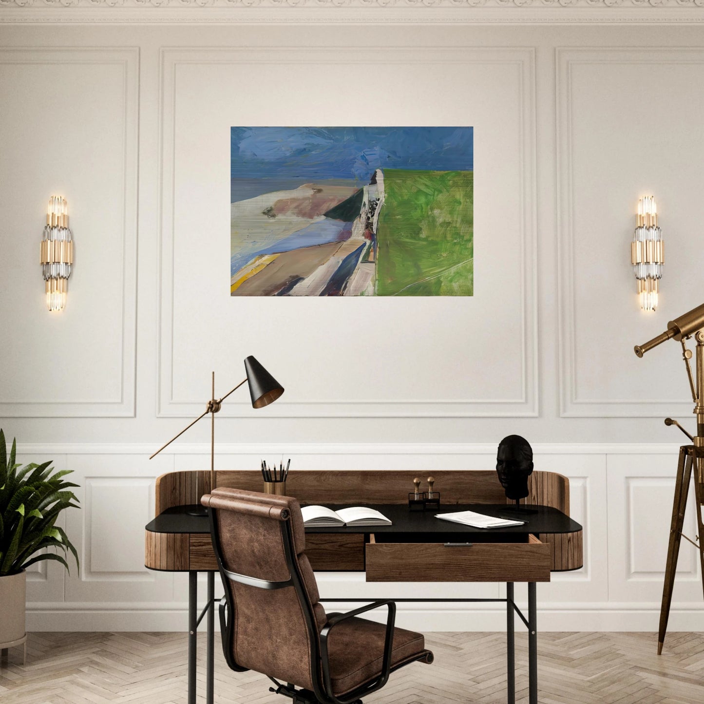 Seawall - Richard Diebenkorn Brushed Aluminum Print - 70x100 cm / 28x40 inches | Richard Diebenkorn Aluminum Print | Richard Diebenkorn Prints