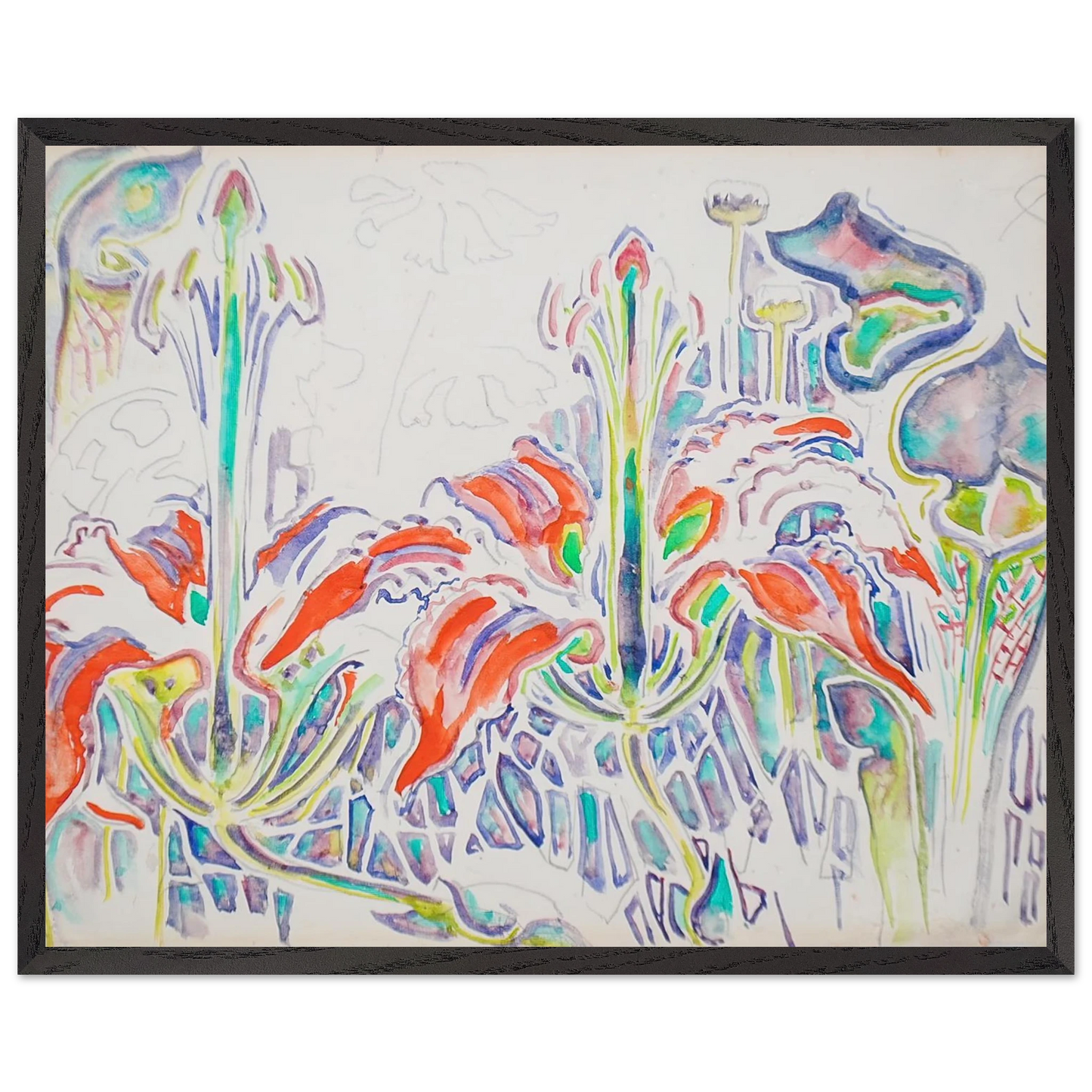 Walter Inglis Anderson - Walter Anderson Wall art - 27x35 cm / 11x14 inches - Premium Wooden Framed Poster With Fine Art Paper-canvas - Wood frame
