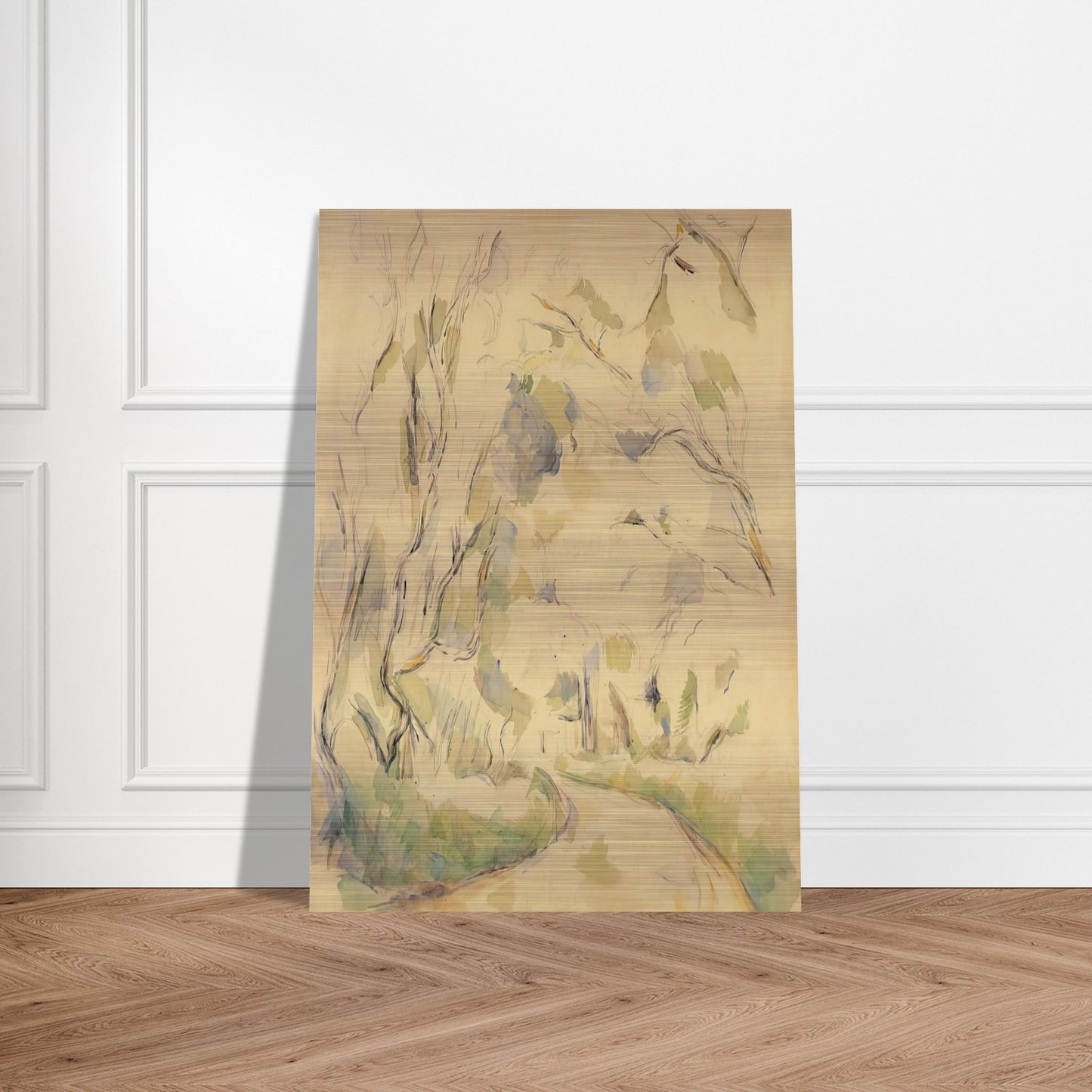 Well by the Winding Road in the Park of Chateau Noir - Paul Cézanne Brushed Aluminum Print - 70x100 cm / 28x40 inches | Paul Cézanne Aluminum Print | Paul Cézanne Prints
