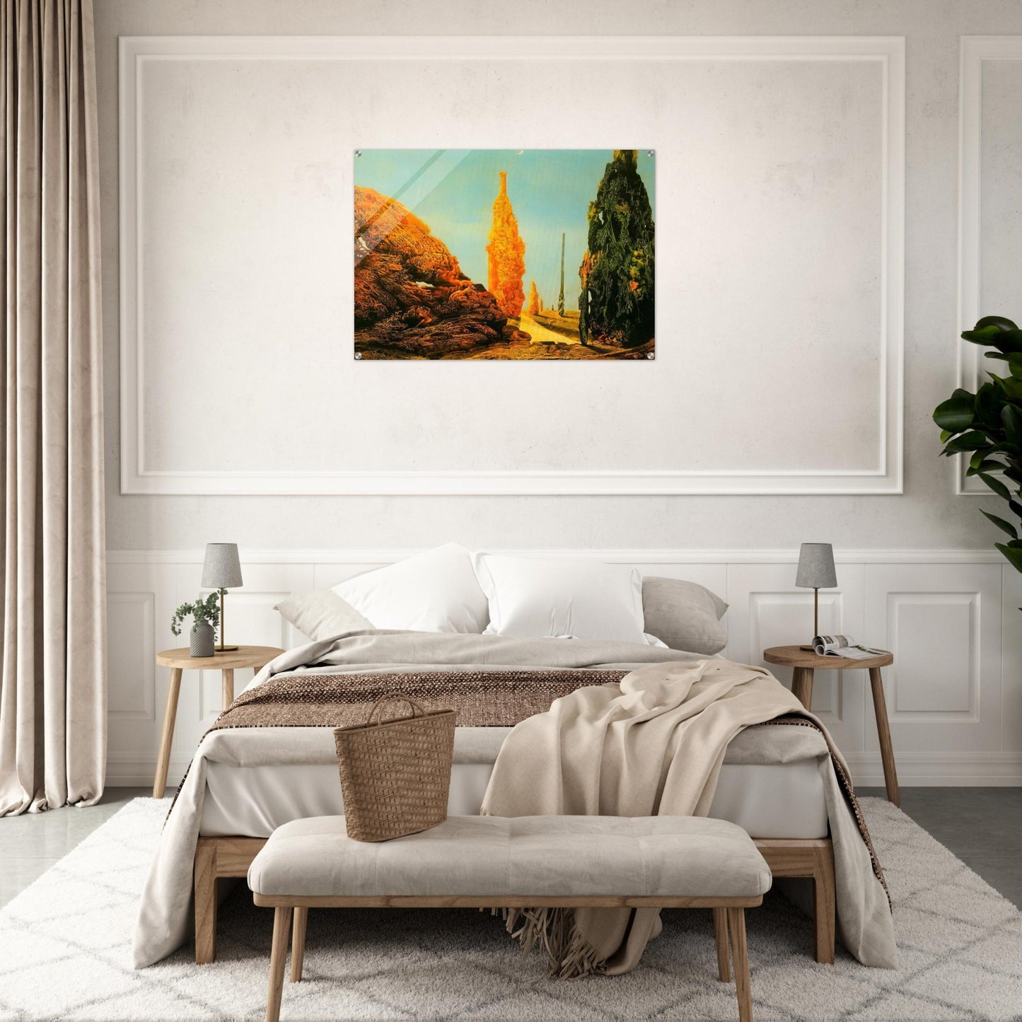 Lone Tree and United Trees - Max Ernst Acrylic Print - 70x100 cm / 28x40″ inches