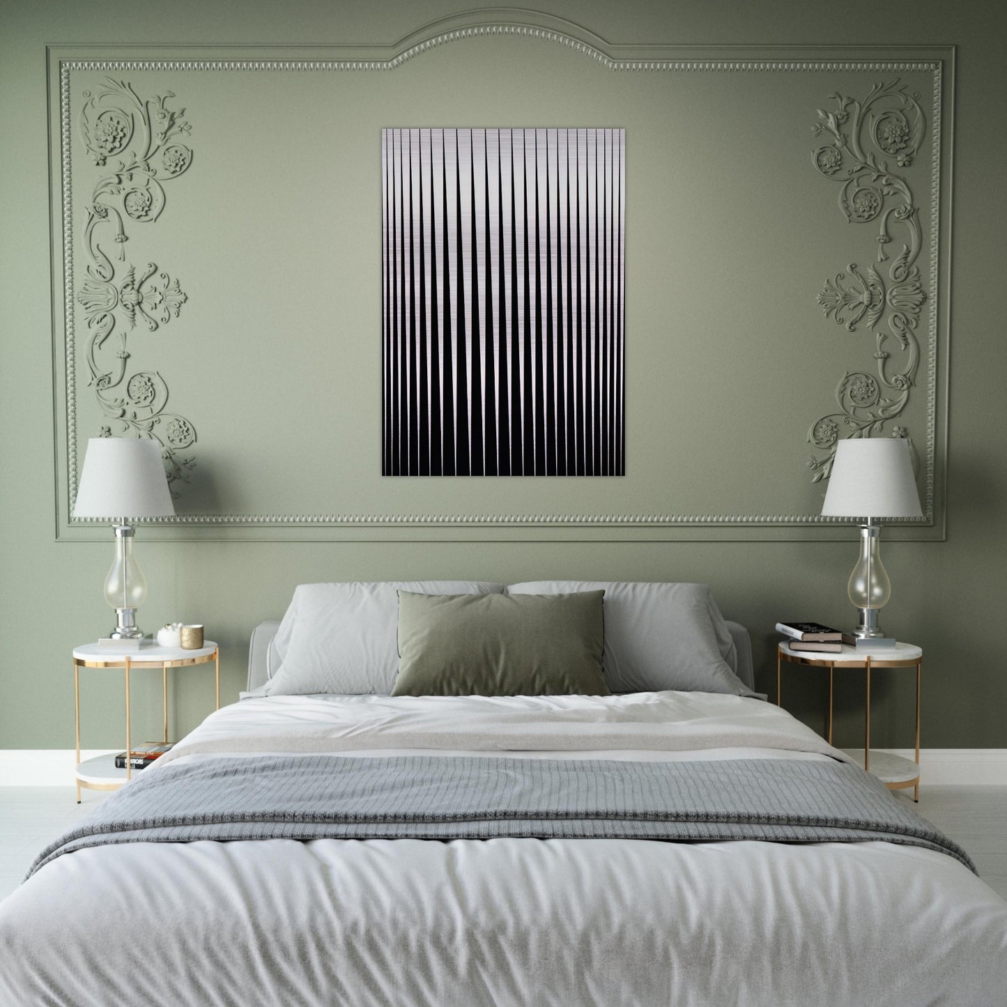 BREATHE 1966 - Bridget Riley Brushed Aluminum Print - 70x100 cm / 28x40 inches | Bridget Riley Aluminum Print | Bridget Riley Prints