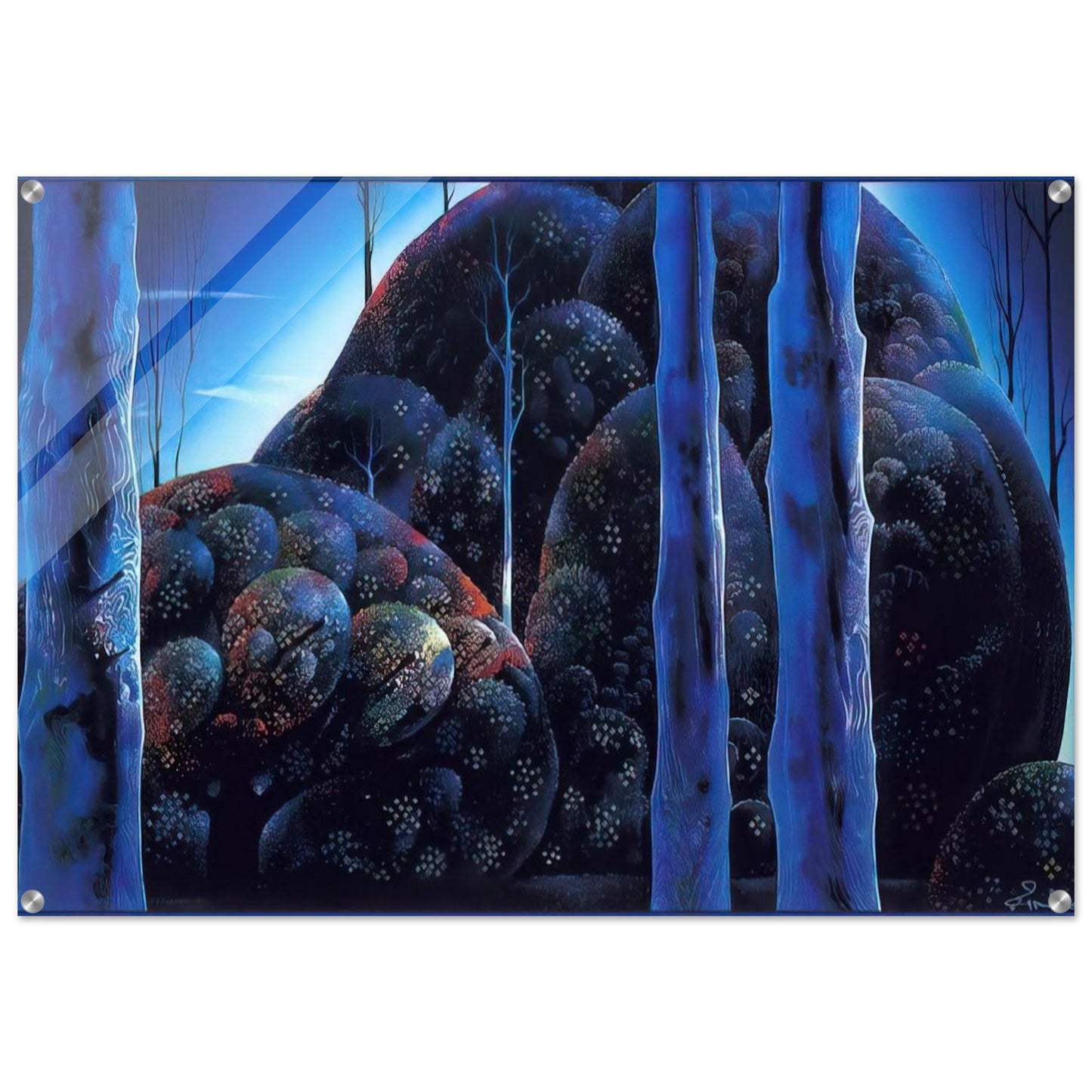 Moonlit Eucalyptus - Eyvind Earle Acrylic Print - 70x100 cm / 28x40″ inches
