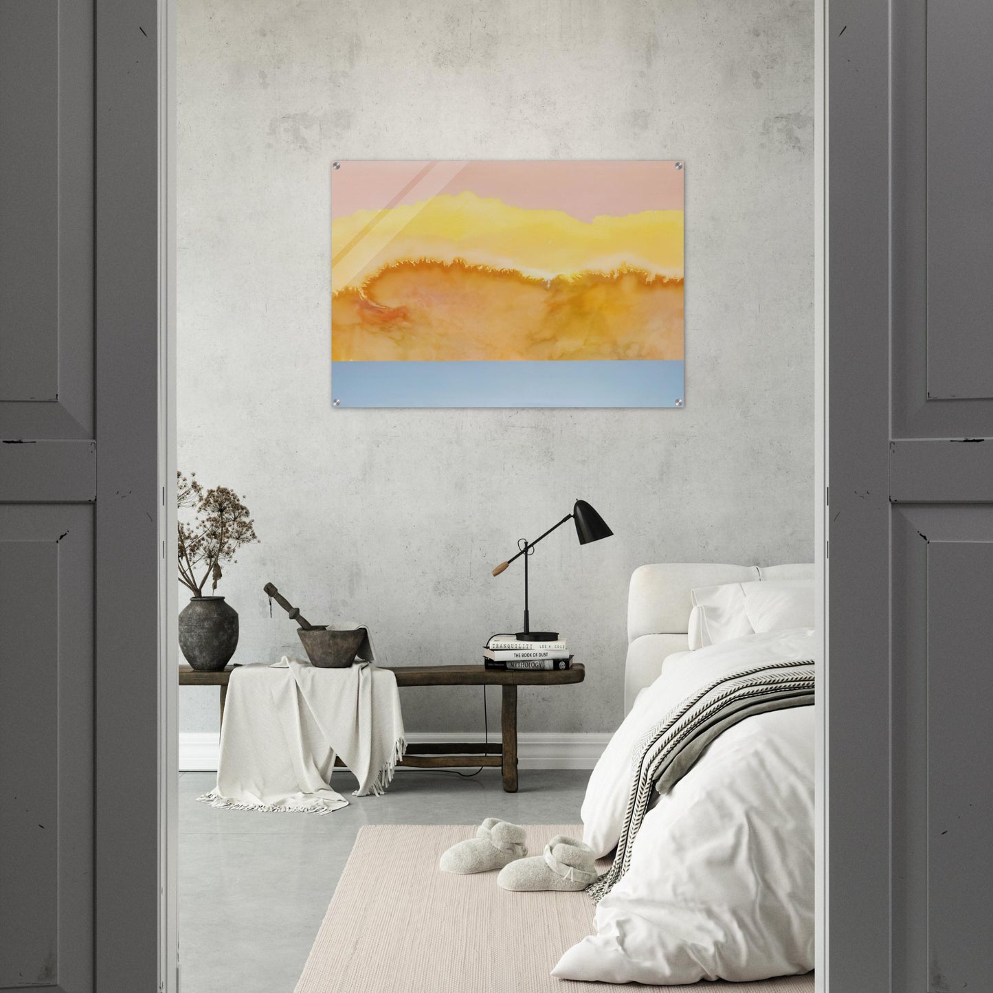 Turquoise Prairie - 1979 - Ronnie Landfield Acrylic Print - 70x100 cm / 28x40″ inches | Ronnie Landfield Wall Art | Ronnie Landfield Prints