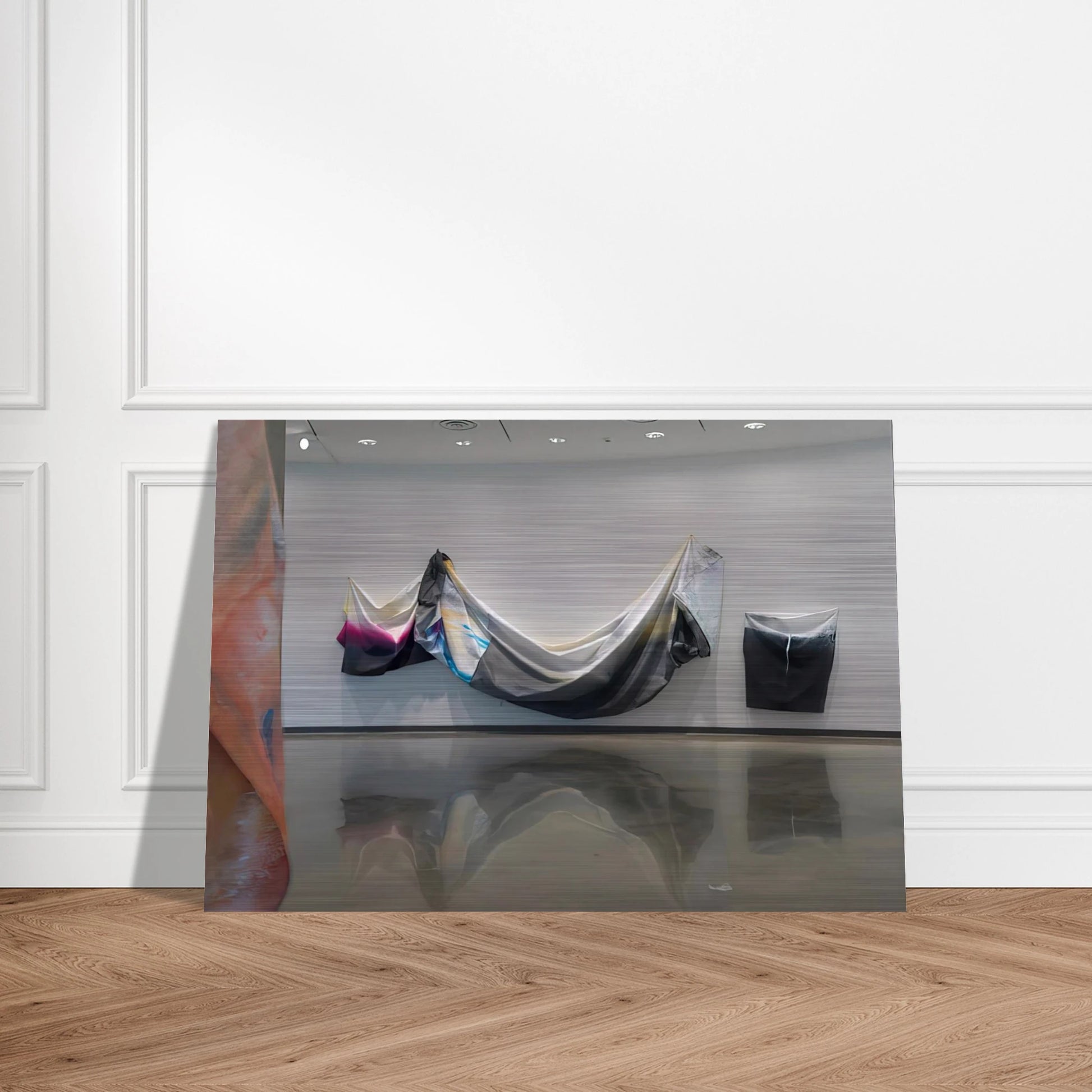 Black Garland - Sam Gilliam Brushed Aluminum Print - 70x100 cm / 28x40 inches | Sam Gilliam Aluminum Print | Sam Gilliam Prints