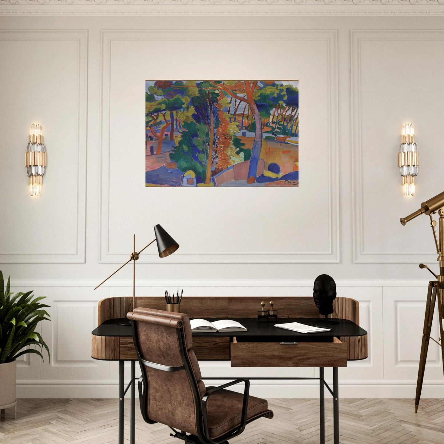 BRIDGE OVER THE RIOU 1906 - Andre Derain Brushed Aluminum Print - 70x100 cm / 28x40 inches | Andre Derain Aluminum Print | Andre Derain Prints
