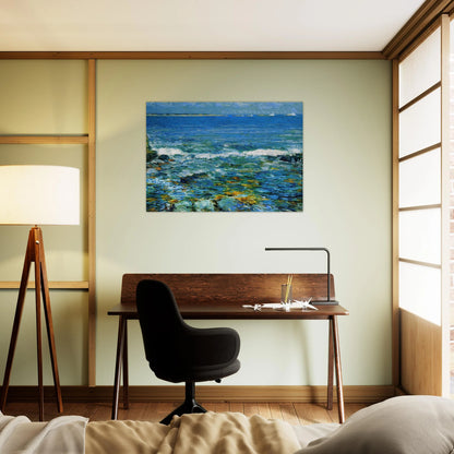 Duck Island from Appledore - Childe Hassam Brushed Aluminum Print - 70x100 cm / 28x40 inches | Childe Hassam Aluminum Print | Childe Hassam Prints