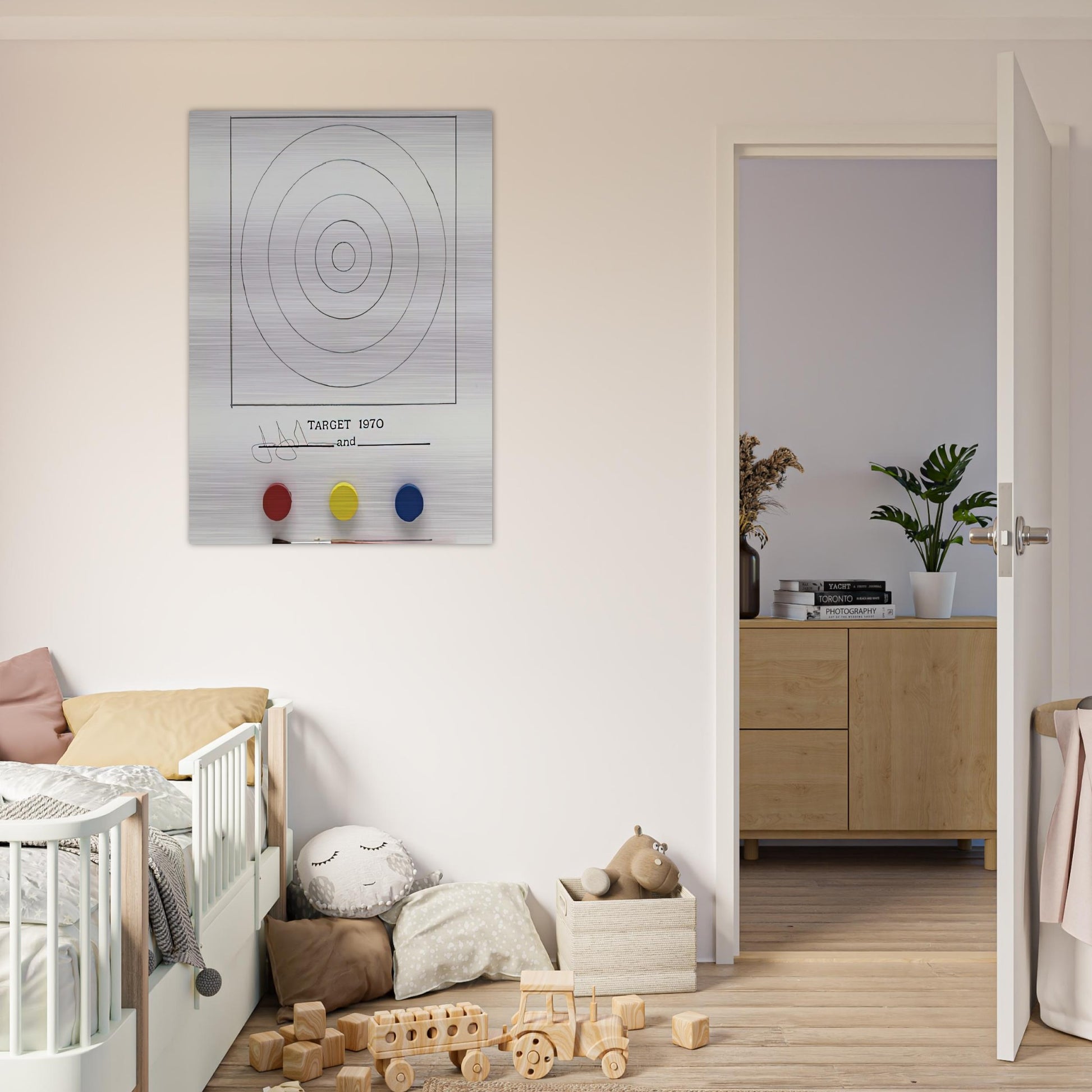 TARGET ULAE 89 - Jasper Johns Brushed Aluminum Print - 70x100 cm / 28x40 inches | Jasper Johns Aluminum Print | Jasper Johns Prints