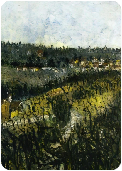 NEAR MONTMAGNY By Maurice Utrillo Pack of 10 Post Cards | Maurice Utrillo Post Cards | A6 (10.5 x 14.8 cm) - 4.1 x 5.8 inches