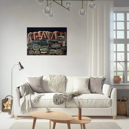 ANCIENT WALL - Philip Guston Brushed Aluminum Print - 70x100 cm / 28x40 inches | Philip Guston Aluminum Print | Philip Guston Prints
