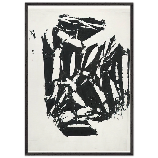 Laissee - 1994 - Simon Hantai 70x100 cm / 28x40 inches Framed Art Print – Black Wooden Frame