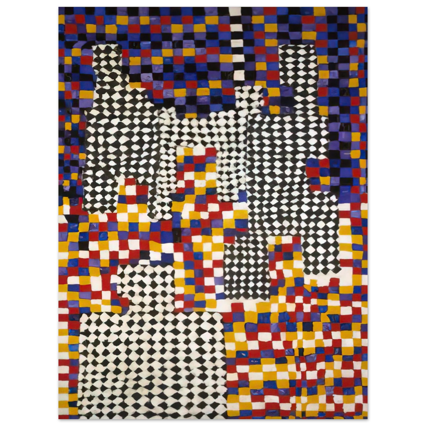 Alfred Jensen - Family Portrait - 1958  75x100 cm / 30x40inches Fine Art Poster