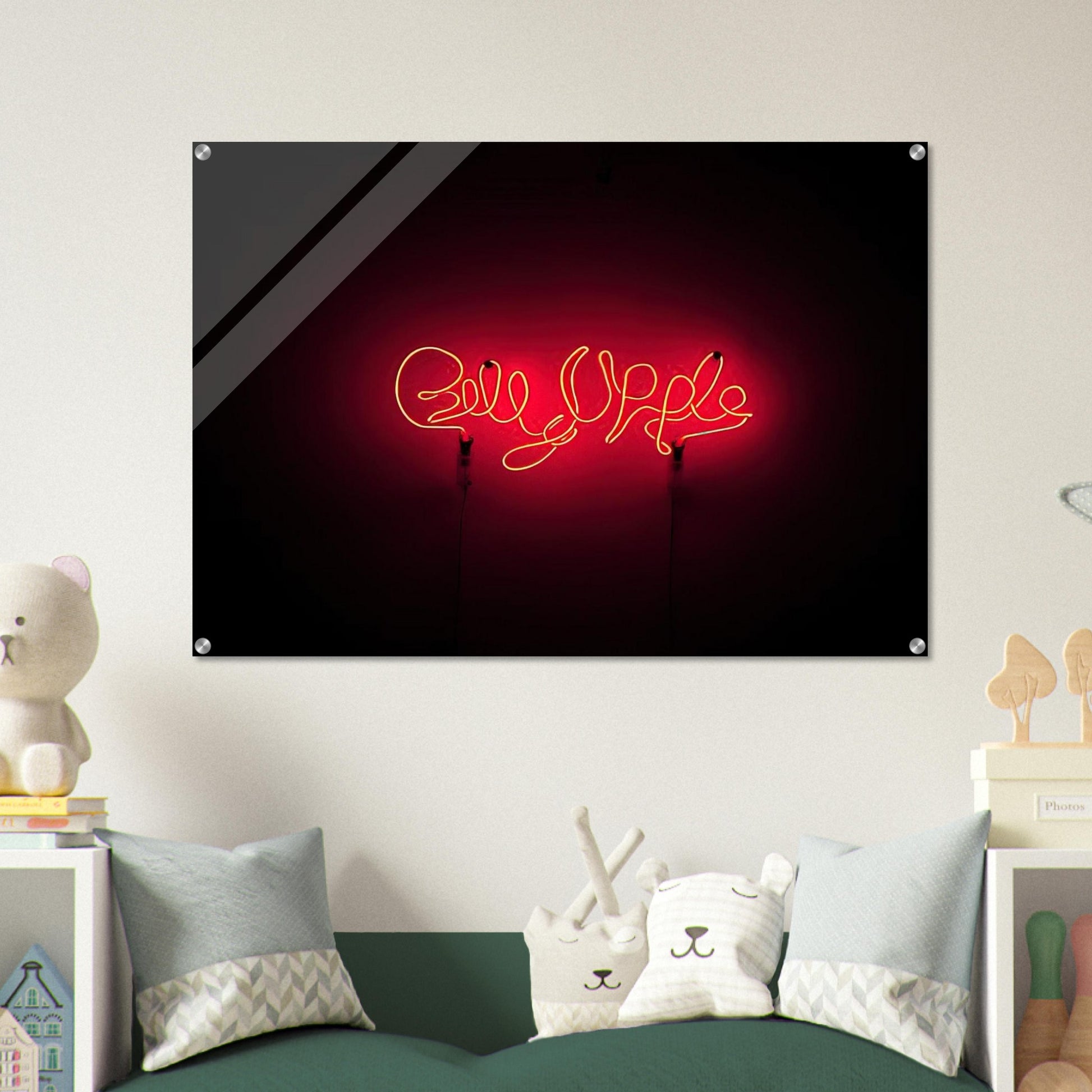 Neon Signature Red - 1967 - Billy Apple Acrylic Print - 70x100 cm / 28x40″ inches