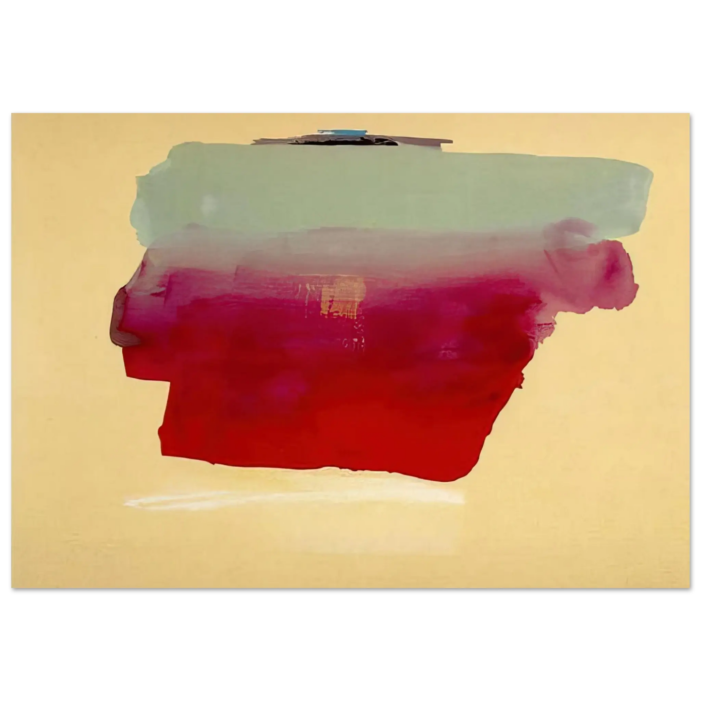 Helen Frankenthaler - Robinson s Wrap - 1974 Wall art - 27x35 cm / 11x14 Inches - Premium Wooden Framed Poster With Fine Art Paper - White frame