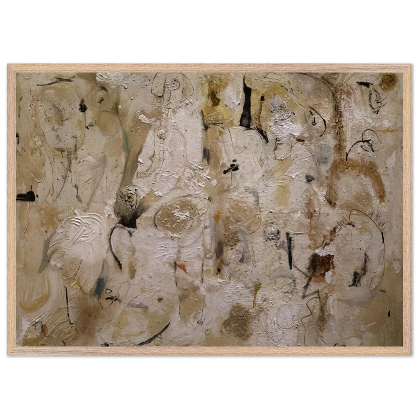 Helen Frankenthaler - Painted on 21st Street - 1951 Wall art - 21x29.7 cm / 8x12" - Premium Wooden Framed Poster With Fine Art Paper-canvas - Black frame