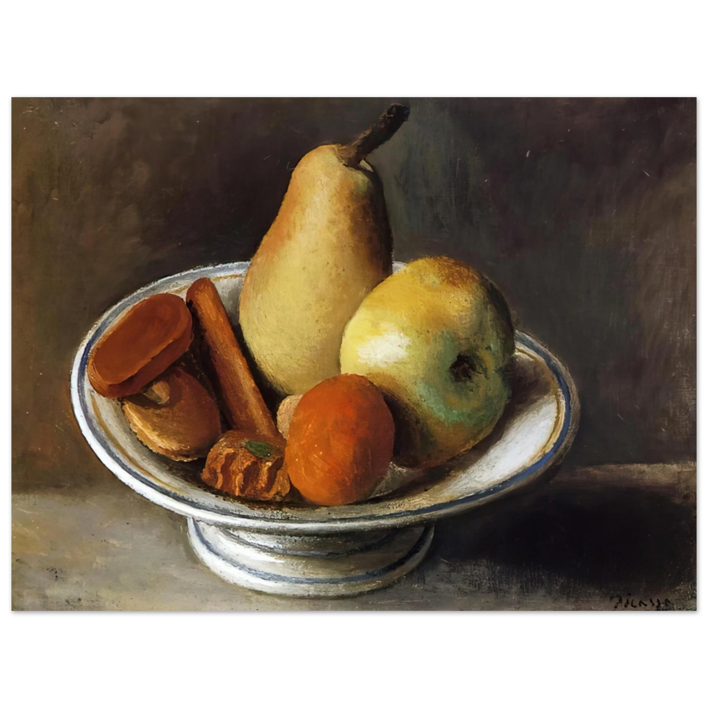 Pablo Picasso - Fruit Bowl with Fruit - 1918  75x100 cm / 30x40inches Fine Art Poster