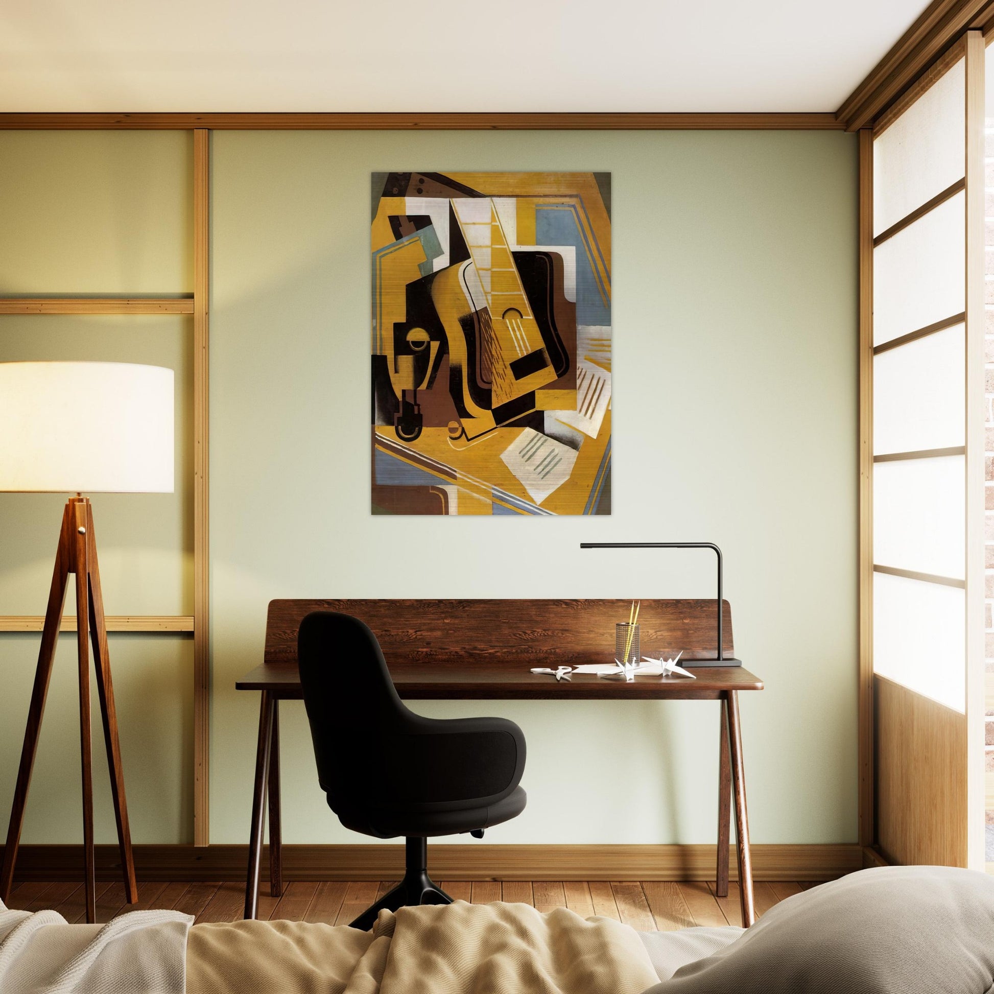 PHOTOGRAPH OF THE GUITAR 1918 - Juan Gris Brushed Aluminum Print - 70x100 cm / 28x40 inches | Juan Gris Aluminum Print | Juan Gris Prints