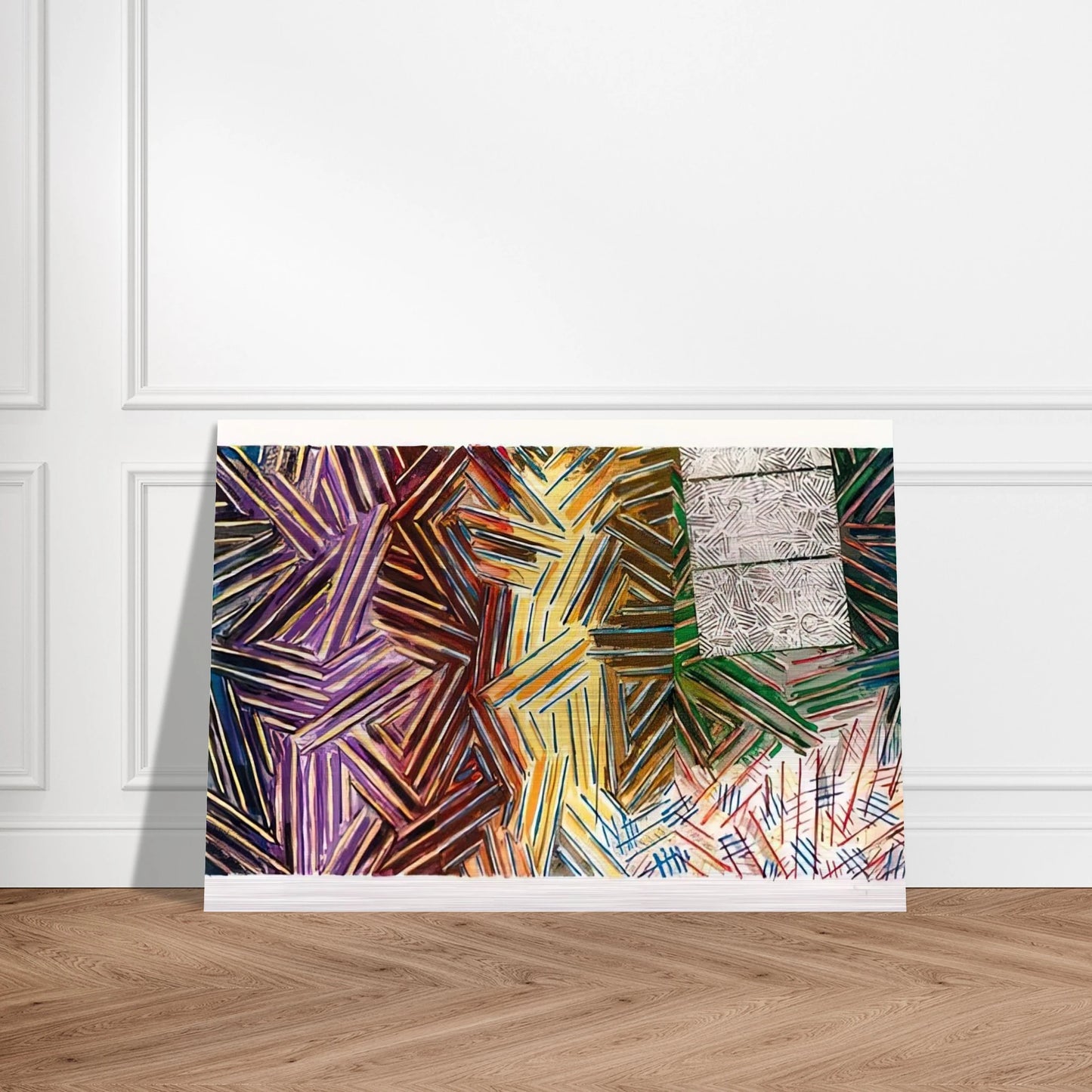 BETWEEN THE CLOCK AND THE BED 1989 0 - Jasper Johns Brushed Aluminum Print - 70x100 cm / 28x40 inches | Jasper Johns Aluminum Print | Jasper Johns Prints
