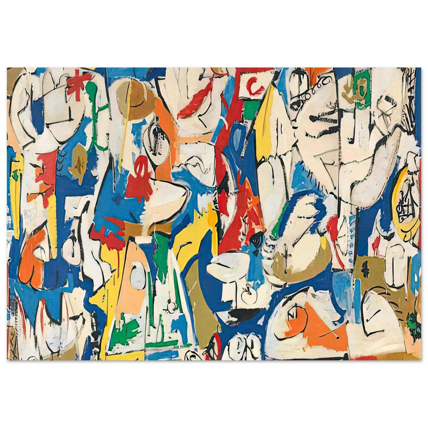 Helen Frankenthaler - The Jugglers, 1951- Wall Art - 28x40 inches / 70x70 cm - Canvas (Imperial)-canvas - -