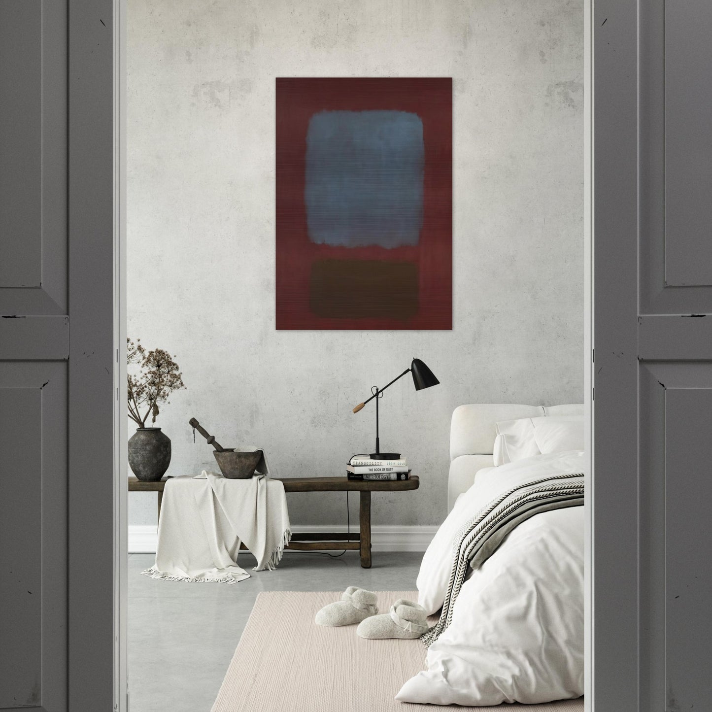 No. 37No. 19 Slate Blue and Brown on Plum - 1958 - Mark Rothko Brushed Aluminum Print - 70x100 cm / 28x40 inches | Mark Rothko Aluminum Print | Mark Rothko Prints