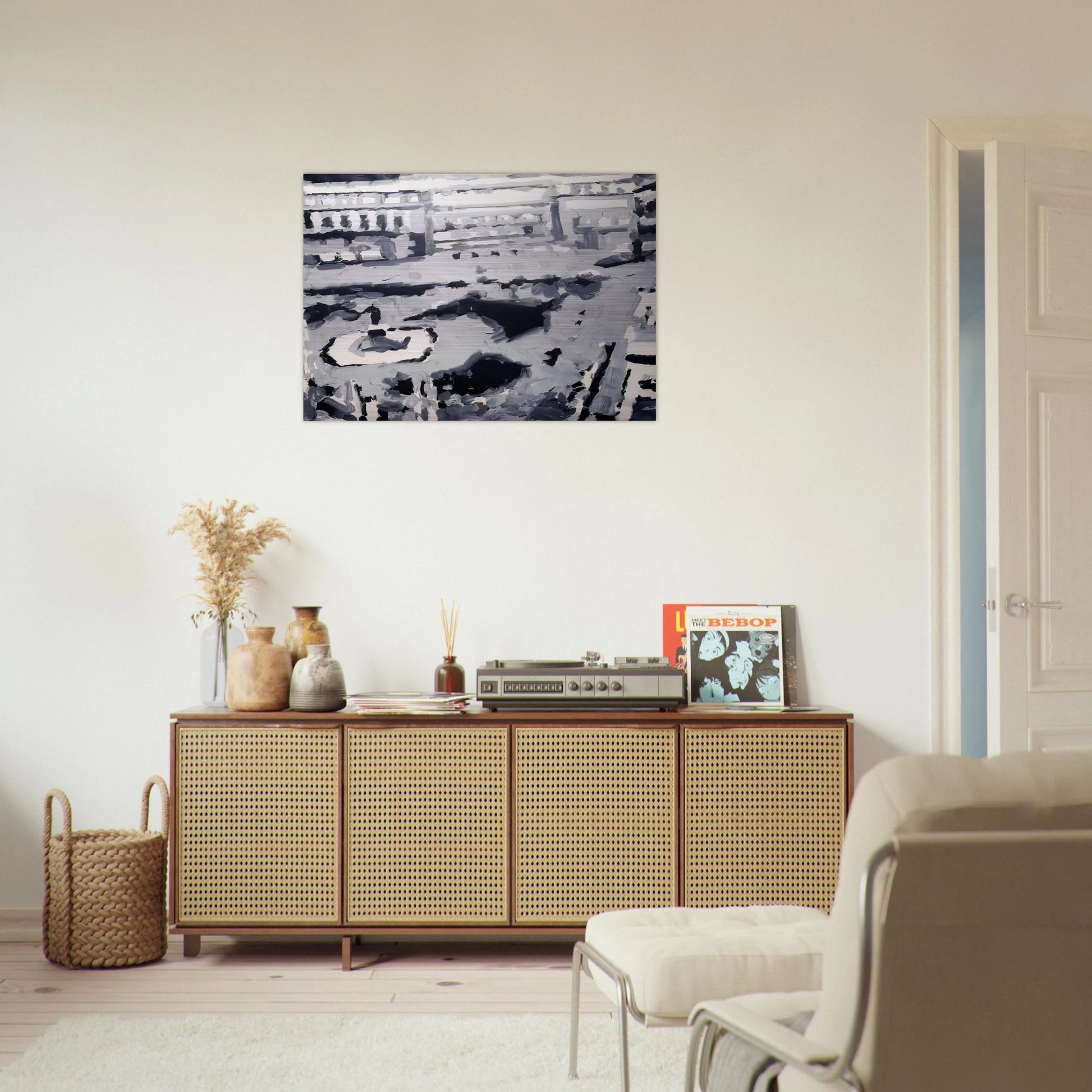 TOWNSCAPE M6 1968 - Gerhard Richter Brushed Aluminum Print - 70x100 cm / 28x40 inches | Gerhard Richter Aluminum Print | Gerhard Richter Prints