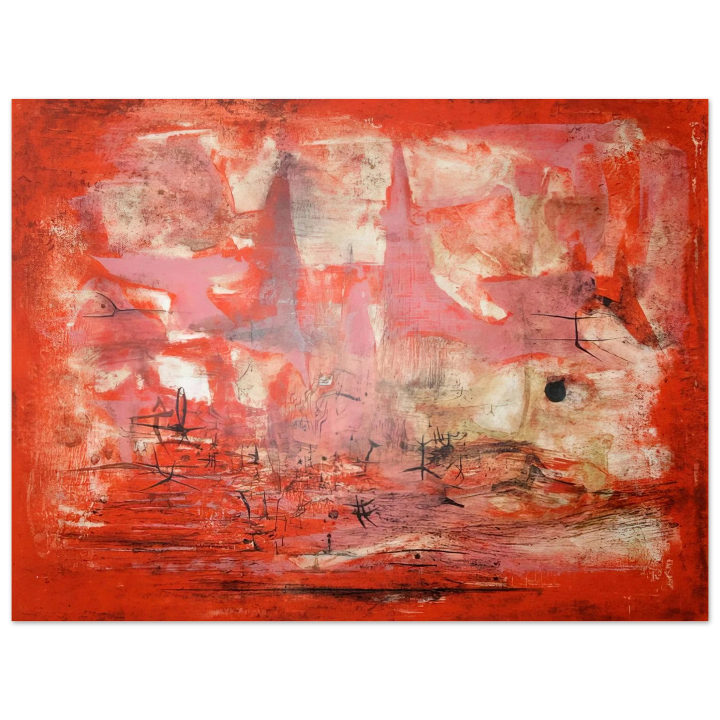 Zao Wou-Ki - EMBRASEMENT 1954  75x100 cm / 30x40inches Fine Art Poster