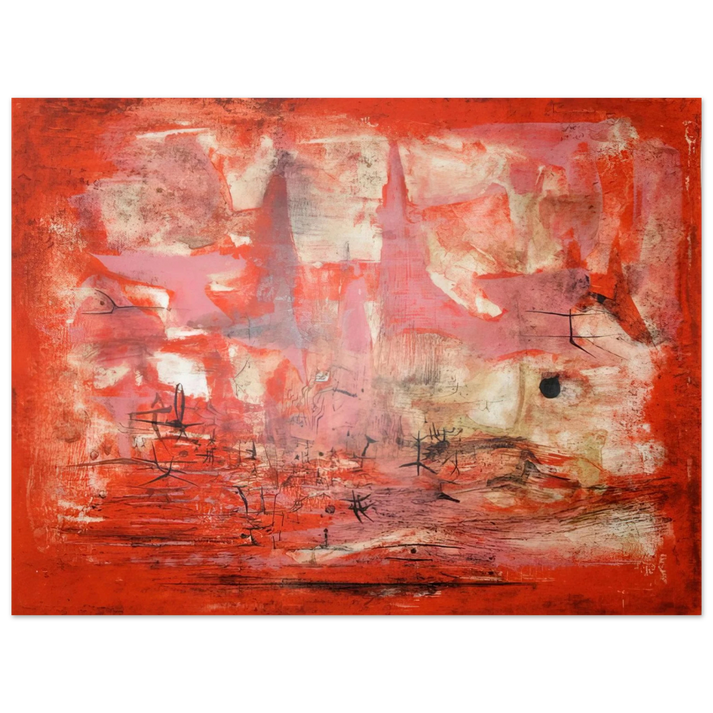 Zao Wou-Ki - EMBRASEMENT 1954  75x100 cm / 30x40inches Fine Art Poster