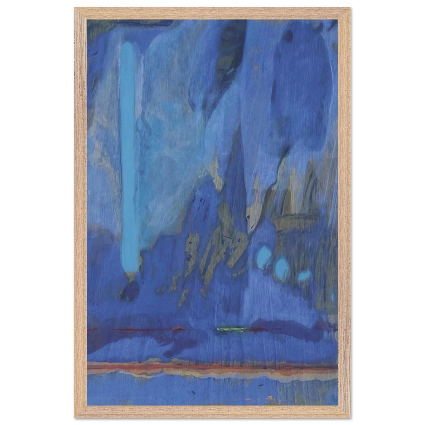 Helen Frankenthaler - Tales of Genji III - 1998 Wall art - 60x80 cm / 24x32 inches - Premium Wooden Framed Poster With Fine Art Paper-canvas - White frame
