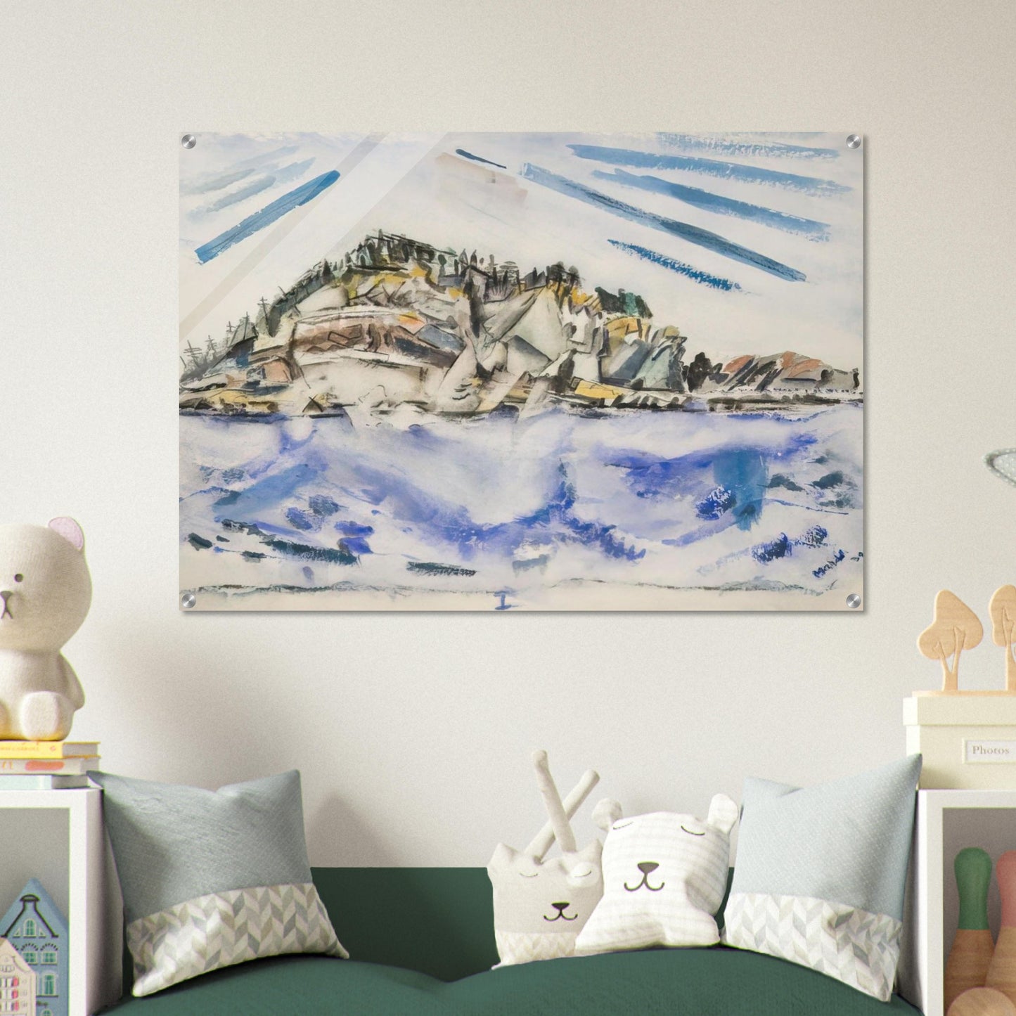 Island Ship’s Stern - 1934 - John Marin Acrylic Print - 70x100 cm / 28x40″ inches | John Marin Wall Art | John Marin Prints