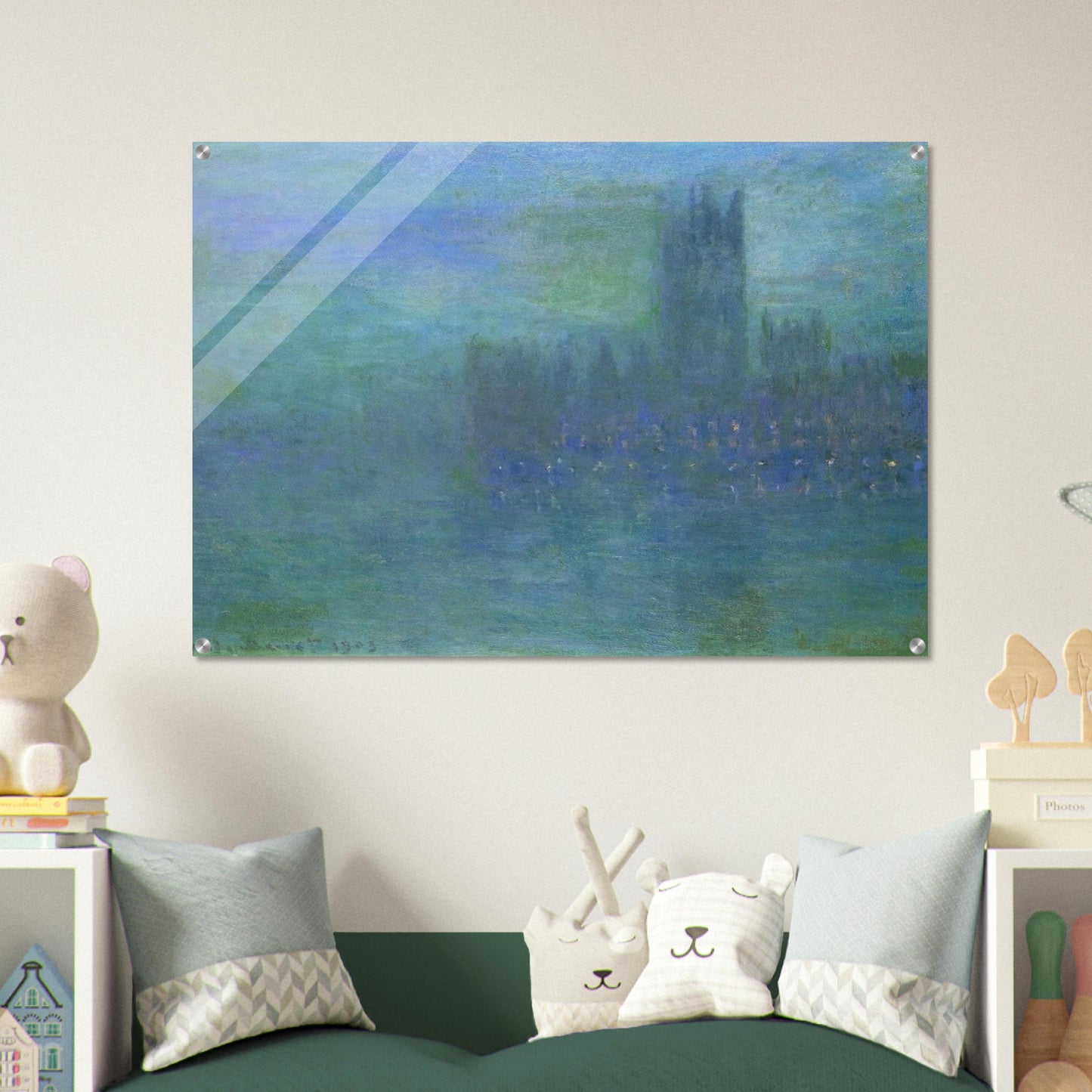 Houses of Parlilament, Fog Effect - claude monet Acrylic Print - 70x100 cm / 28x40″ inches
