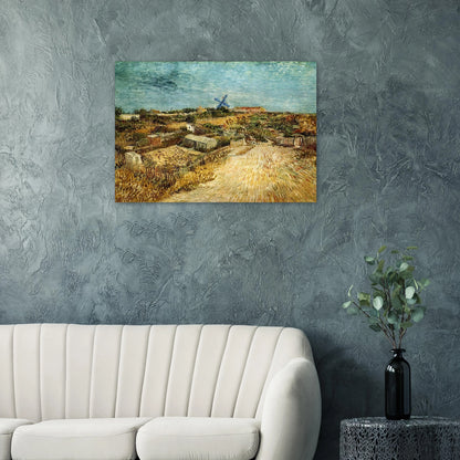 Vegetable Gardens in Montmartre - Vincent van Gogh Brushed Aluminum Print - 70x100 cm / 28x40 inches | Vincent van Gogh Aluminum Print | Vincent van Gogh Prints