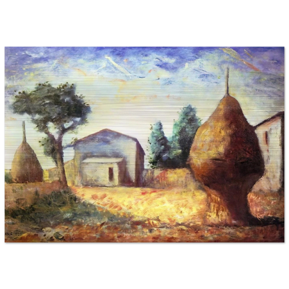 PAGLIAI 1929 - Carlo Carra Brushed Aluminum Print - 70x100 cm / 28x40 inches | Carlo Carra Aluminum Print | Carlo Carra Prints