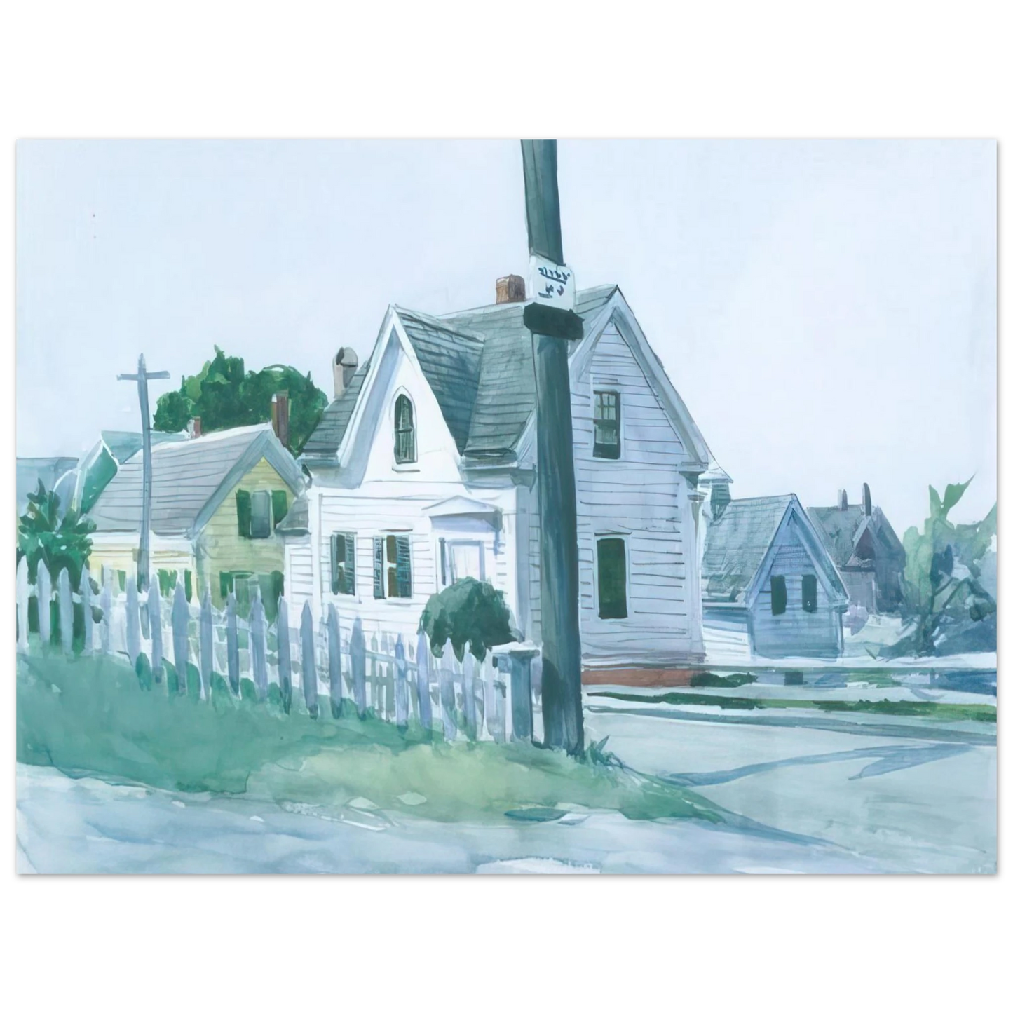 Edward Hopper - White House with Dormer Window Fine Art Poster