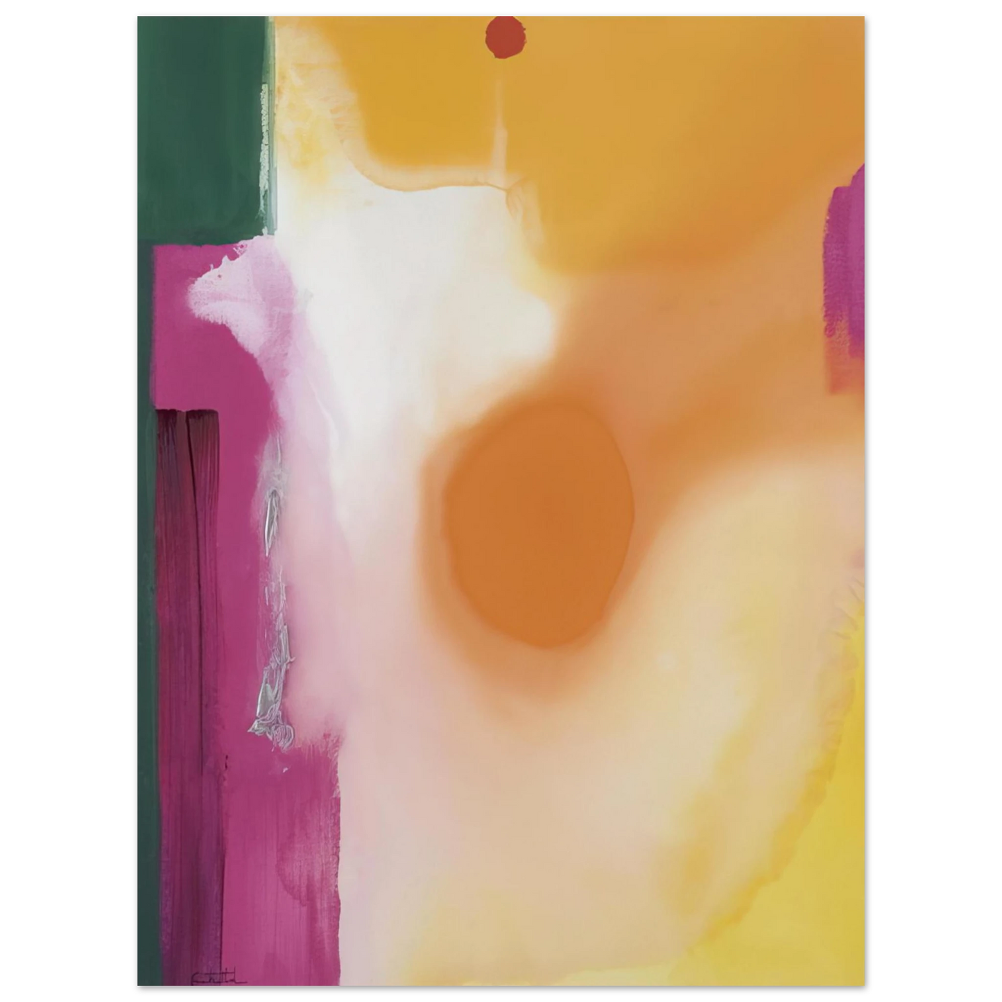 Helen Frankenthaler - Bullseye - 1989 Wall art - 40x50 cm / 16x20 inches - Premium Wooden Framed Poster With Fine Art Paper-canvas - Wood frame