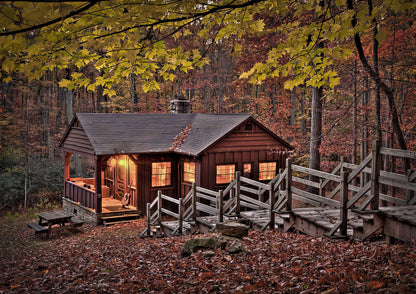 Cabin in the Woods Art Print | Premium Fine Art Print | RedKalion