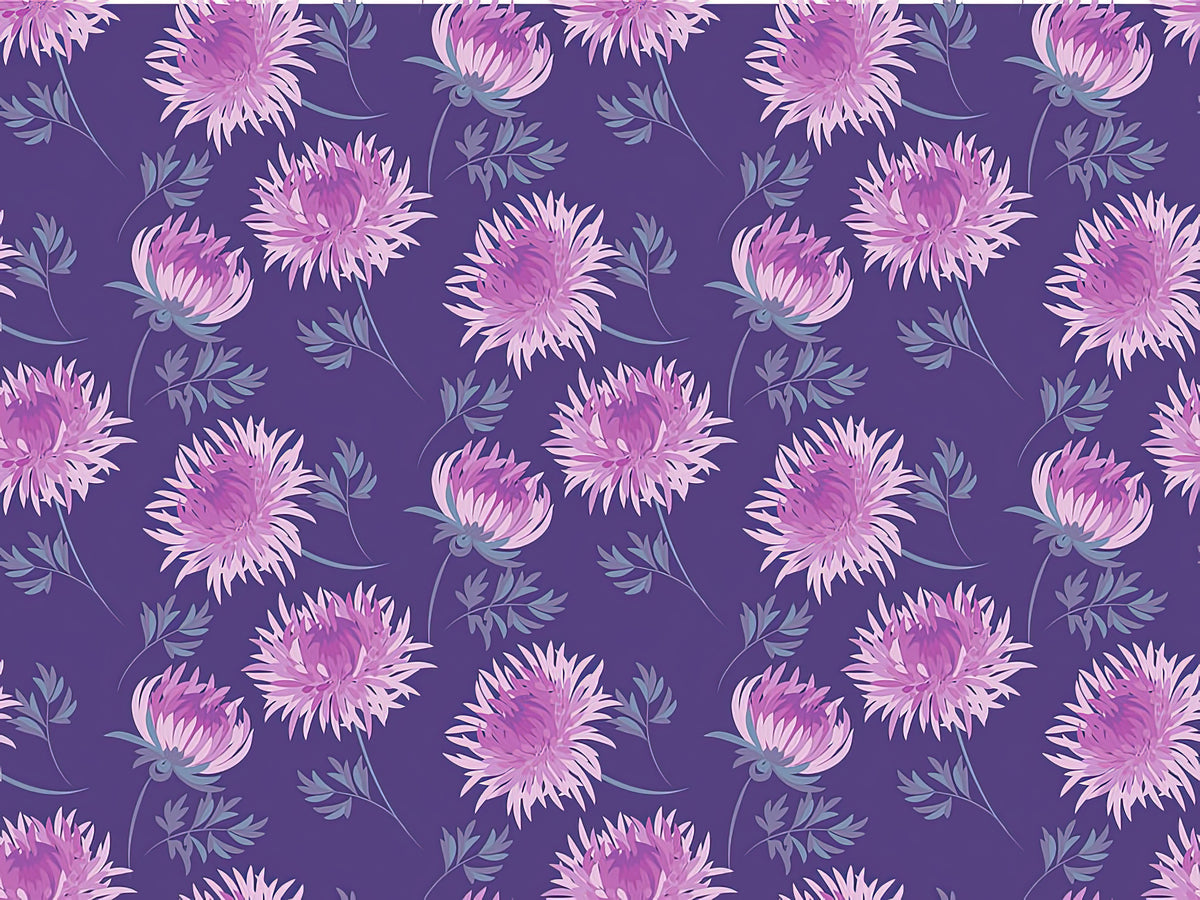 Chrysanthemum Flower Drawing Art Print | RedKalion