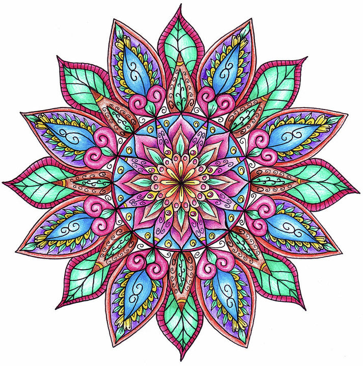 Colorful Mandala Art Print | Premium Fine Art Print | RedKalion