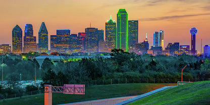 Dallas Texas Skyline Panorama Art Print | RedKalion